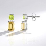 Orecchini in argento con Quarzo Champagne
