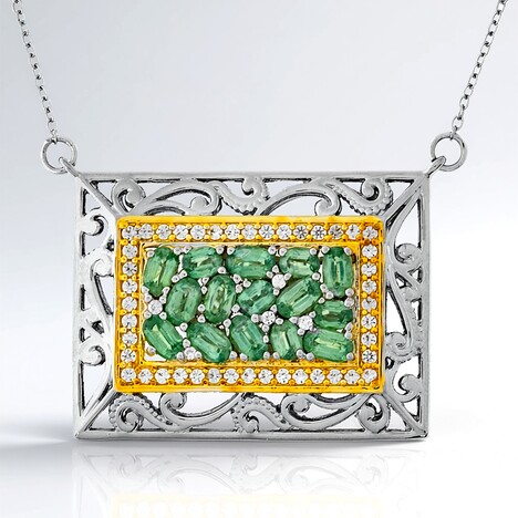 Collana in argento con Cianite Menta (Dallas Prince Designs)