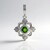 Ciondolo in argento con Diopside Russo