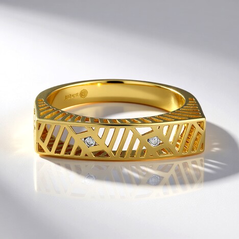 Anello in oro con Diamante I2 (J) (Ornaments by de Melo)