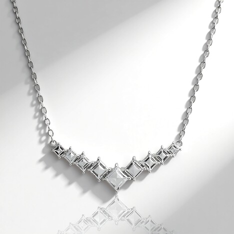 Collana in argento con Topazio Bianco