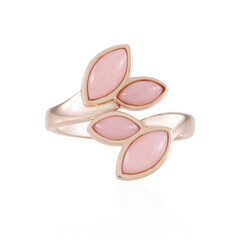 Pinkfarbener Opal-Silberring