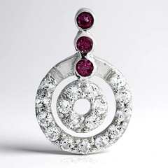 Ciondolo in argento con Rubellite