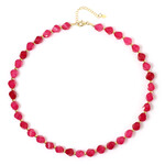 Fuchsia-Quarz-Silberhalskette