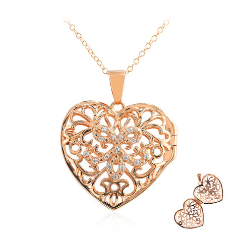 Zirkon-Silberhalskette