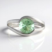 Anello in argento con Fluorite Verde