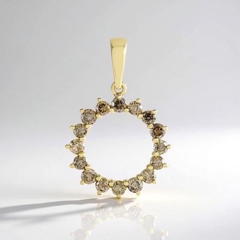 Ciondolo in oro con Diamante Champagne I2 (de Melo Gold)