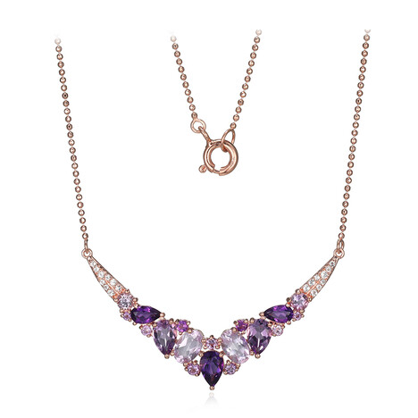 Collar en plata con Amatista de Zambia