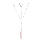 Collier en argent et Quartz rose