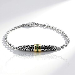 Bracciale in argento con Tsavorite del Kenya (Remy Rotenier)