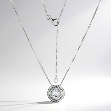 Collana in argento con Topazio Bianco (Adela Silber)