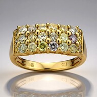 Bague en or et Diamant fancy SI2 (CIRARI)