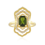 Russischer Diopsid-Silberring