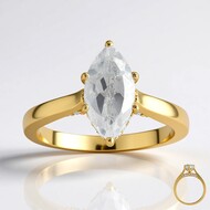 White Topaz Silver Ring