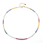 Edelstein-Silberhalskette