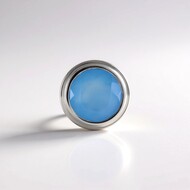 Ciondolo in argento con Calcedonio Blu (MONOSONO COLLECTION)