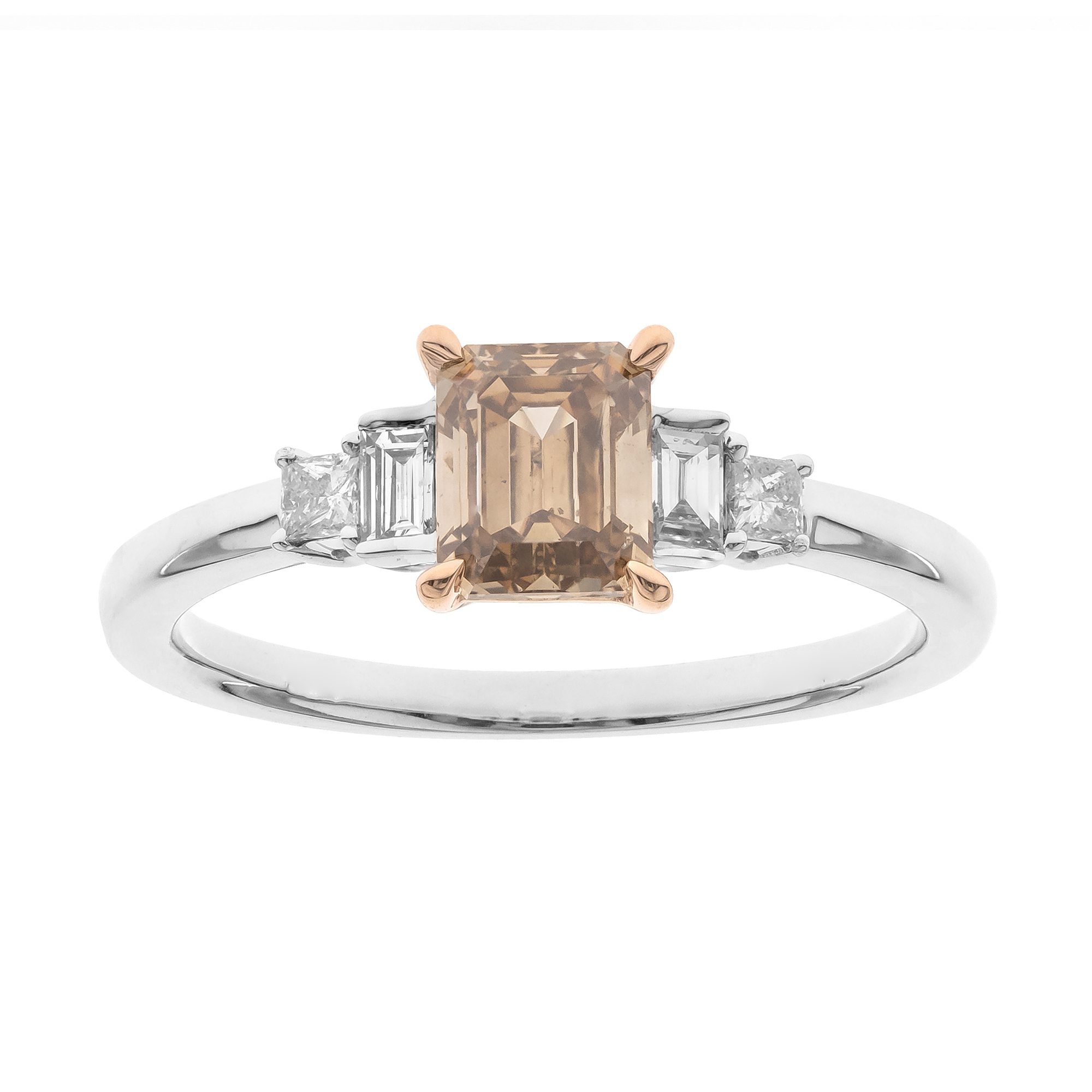 Choc Diamond Rose White Gold Ring, 1.34ct