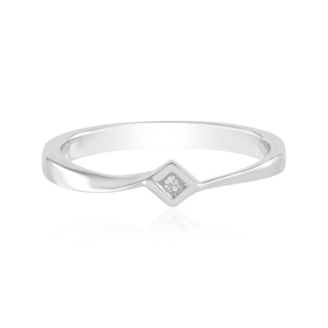 Zilveren ring met een I3 (H) Diamant