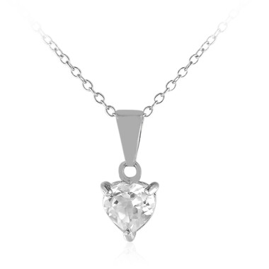 Collana in argento con Topazio Bianco