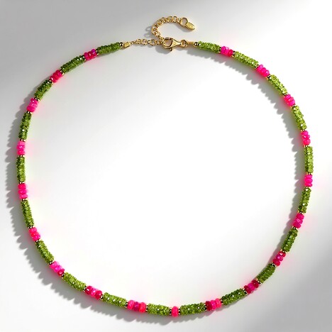 Collana in argento con Opale Rosa dell'Etiopia (Riya)