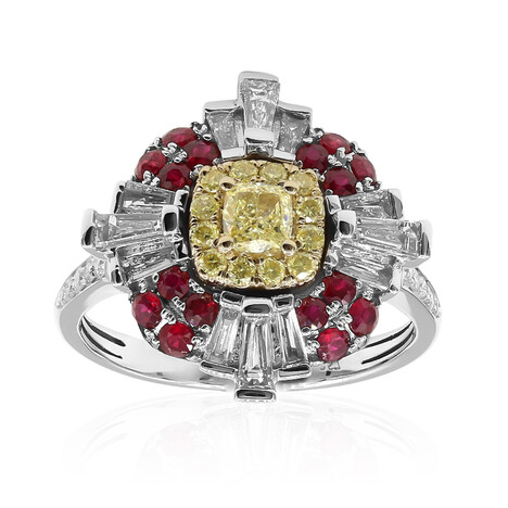 Gelber SI2 Brillant-Goldring (CIRARI)