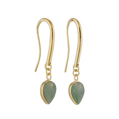 Pendientes en plata con Nefrita