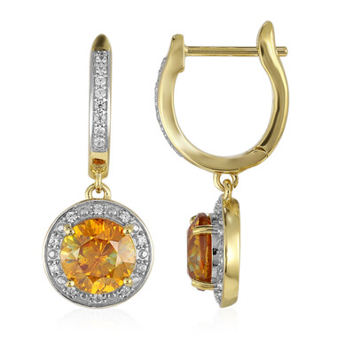 Orecchini in oro con Sfalerite
