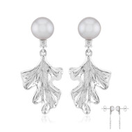 Silver Freshwater Pearl Silver Earrings (TPC)