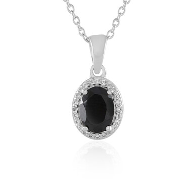 Collana in argento con Spinello Nero