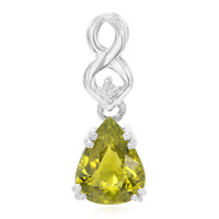 Pendentif en argent et Tourmaline cuprifère