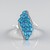 Anello in argento con Apatite Blu Neon
