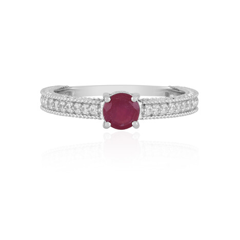 Zilveren ring met een Bemainty robijn