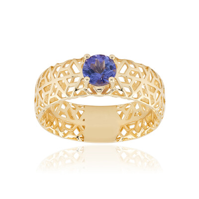Gouden ring met een AAA tanzaniet (Ornaments by de Melo)