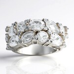 Anello in argento con Topazio Bianco