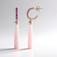 Orecchini in argento con Calcedonio Rosa