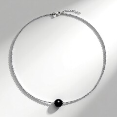 Collana in argento con Onice Nero (MONOSONO COLLECTION)