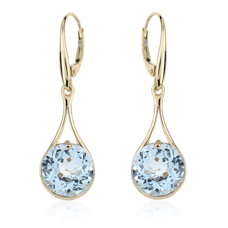 Orecchini in oro con Topazio Blu Cielo (dagen)