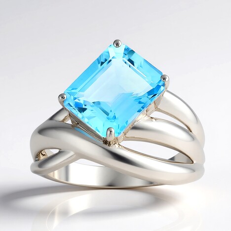Anello in argento con Topazio Marambaia (de Melo)