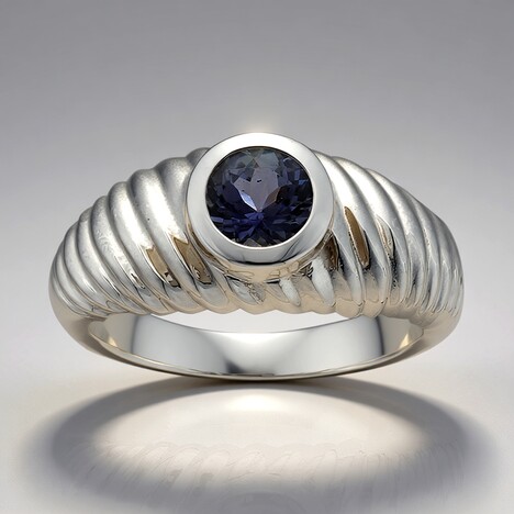 Anello in argento con Tanzanite (non riscaldata) (Pallanova)