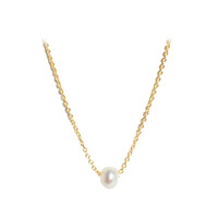 Collier en argent et Perle blanche de culture d'eau douce (Joias do Paraíso)