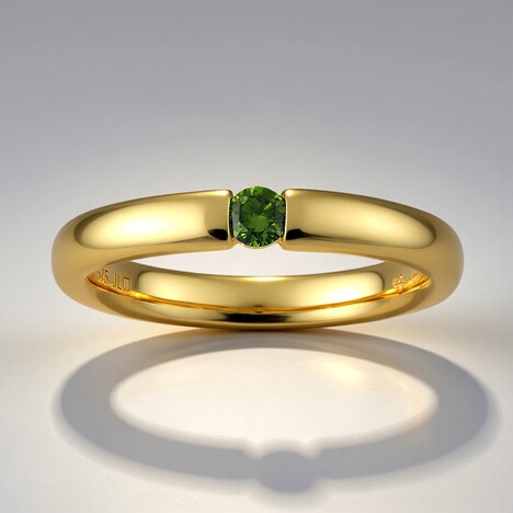 Anello in oro con Diamante Verde VS1 (Annette)
