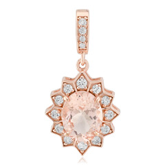 Pendentif en argent et Morganite du Brésil