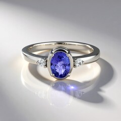 Anello in argento con Tanzanite
