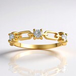 Anello in oro con Diamante SI1 (G) (Annette)