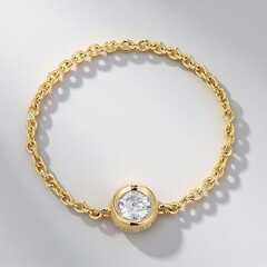 Bague en argent et Diamant I3 (I) (M de Luca)
