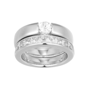 Zilveren ring met een witte topaas (Adela Silber)