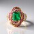 Anello in argento con Smeraldo Zambia (Gems en Vogue)