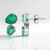 Orecchini in argento con Onice Verde