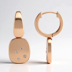 Orecchini in argento con Diamante Argyle Rose de France I1 (Annette)