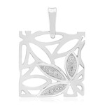 Ciondolo in argento con Diamante I1 (G) (Annette)